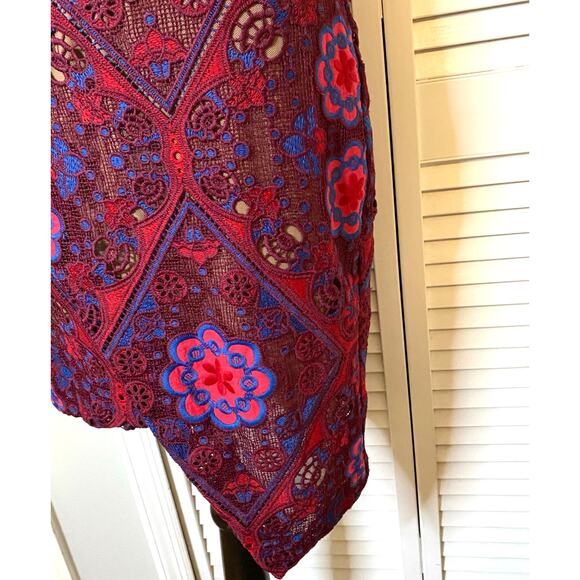 Elliatt off Shoulder Cosmic Optic‎ Lace Floral Dress Asymmetrical Date night NWT - Picture 3 of 10